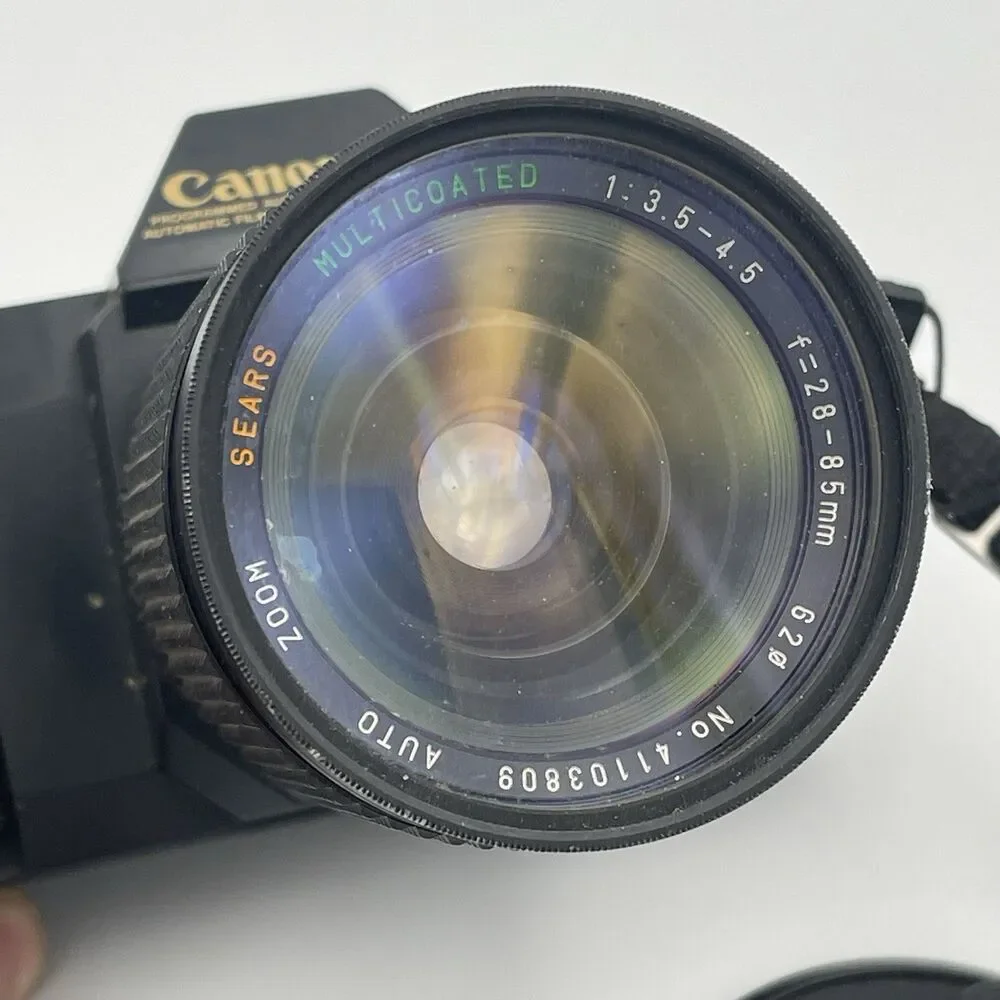 Canon T50 35mm SLR Film Camera With Lens - Untested As Is For Parts / Repair